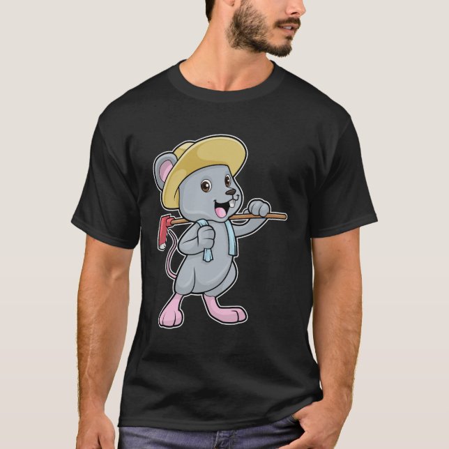 Camiseta Mouse como agricultor com Ax & Hat (Frente)
