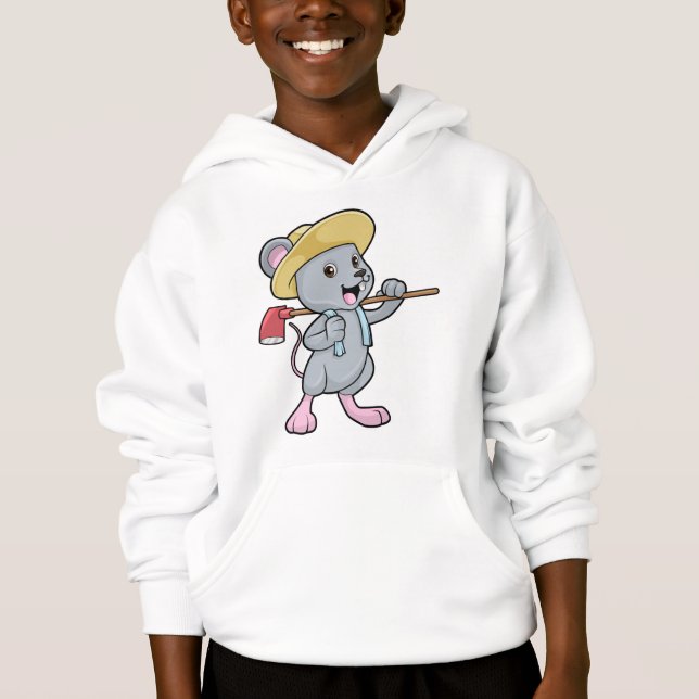 Camiseta Mouse como agricultor com Ax & Hat (Frente)