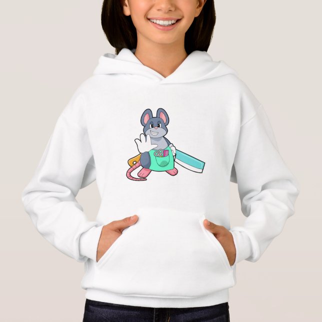 Camiseta Mouse como cabeceira com tesoura e pente (Frente)