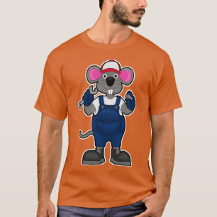 Camiseta Mouse como mecânico com parafuso