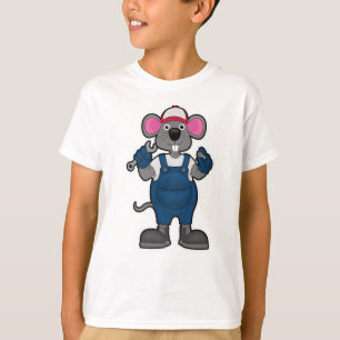 Camiseta Mouse como mecânico com parafuso