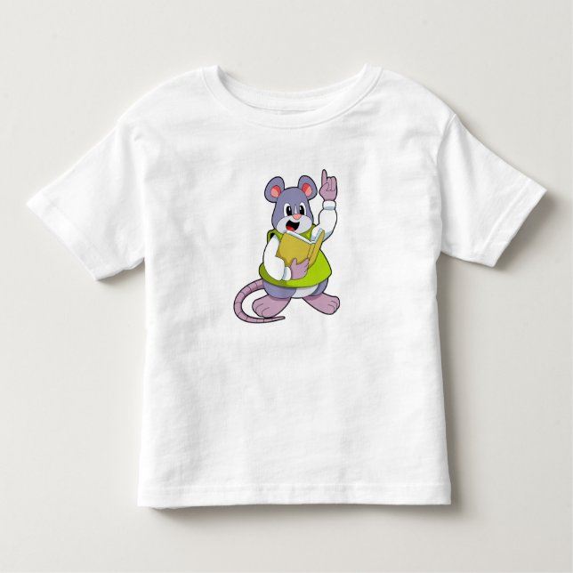 Camiseta Mouse como professor com livro (Frente)