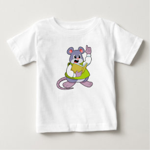 Camiseta Mouse como professor com livro