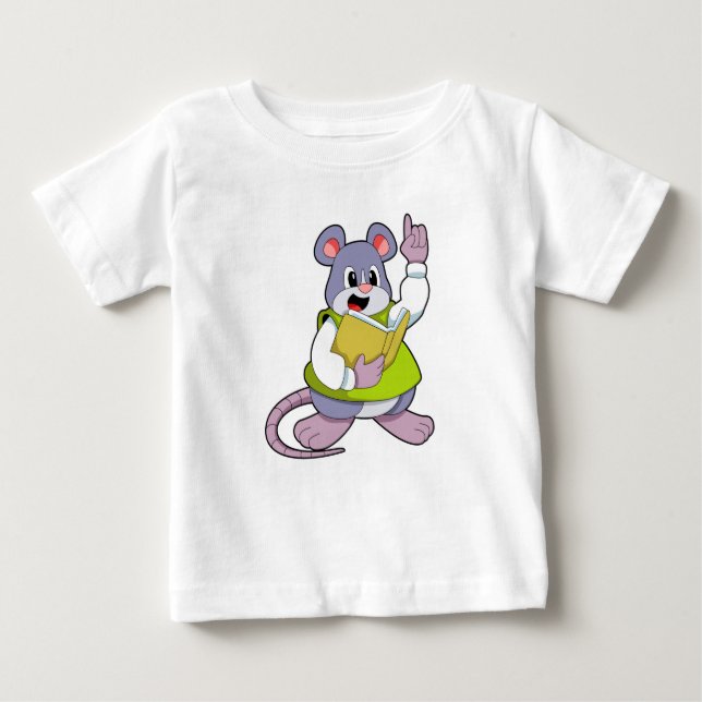 Camiseta Mouse como professor com livro (Frente)