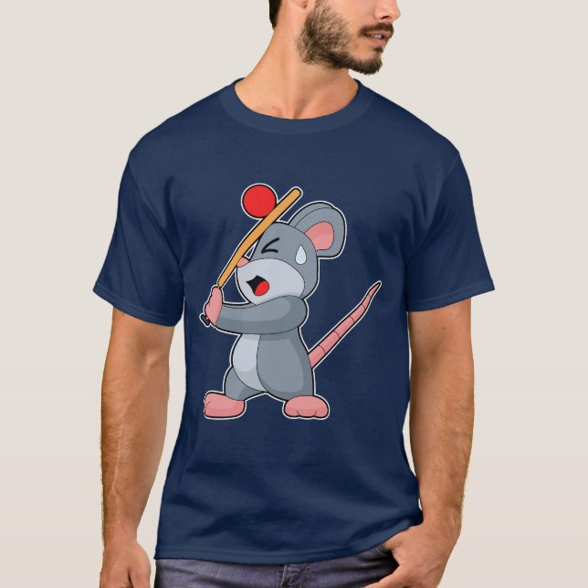 Camiseta Mouse Cricket bat (Frente)