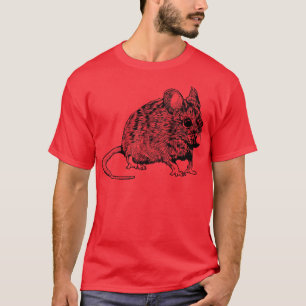 Camiseta Mouse de desenho de linha