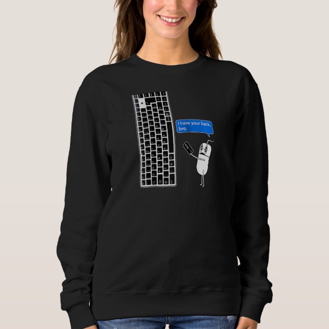 Camiseta Mouse E Teclado Engraçado Do Computador Eu Tenho S (Frente)