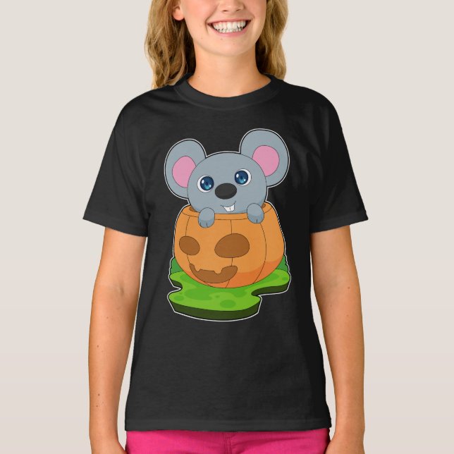 Camiseta Mouse Halloween Pumpkin (Frente)