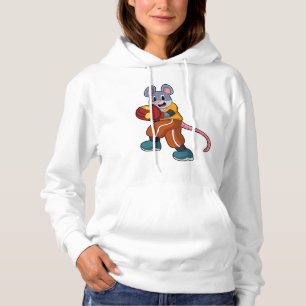 Camiseta Mouse no Baseball com luva de baseball