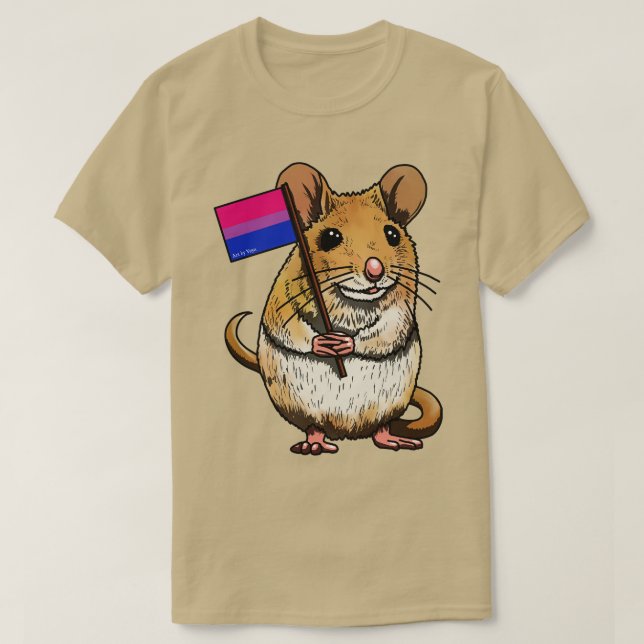 Camiseta Mousie com Bi Flag (Frente do Design)