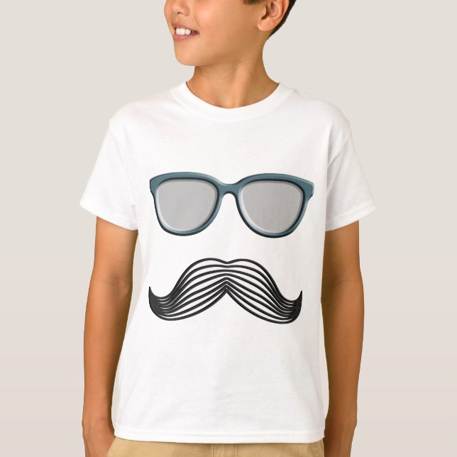 Camiseta Moustache retro Stache do bigode (Frente)