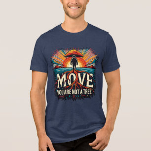 Camiseta MOVA Você Não é uma Árvore Tipografia Motivacional