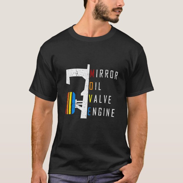 Camiseta Mover Motor De Válvula De Óleo Espelho (Frente)