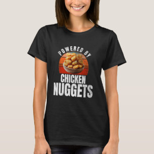 Camiseta Movido por Nuggets de Frango Frango Engraçado