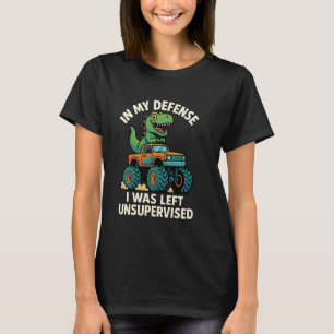 Camiseta Movimentação de Dinossauro, Monster Truck Engraçad