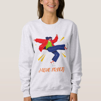 Camiseta Movimento de Dança Energético Gráfico Jovem