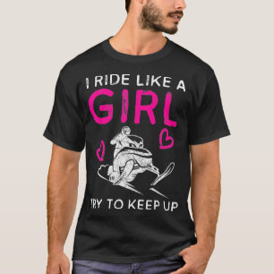 Camiseta Movimento De Neve Como Uma Menina Mulher Esportes