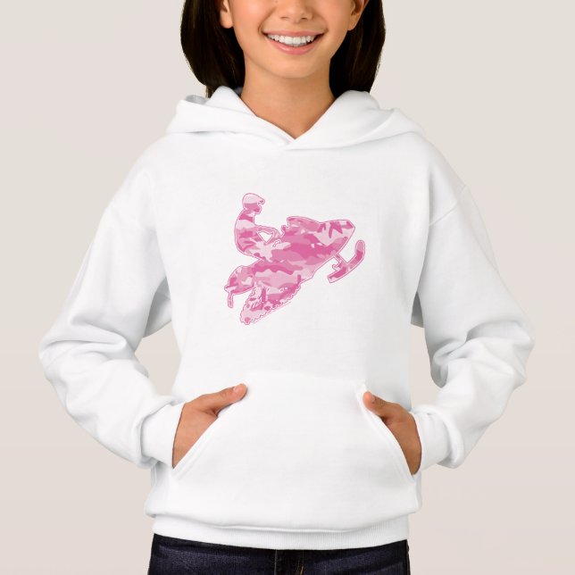 Camiseta Movimento de neve em Camuflagem Rosa (Frente)