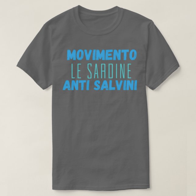 Camiseta Movimento Le Sardine Anti-Salvini  (Frente do Design)