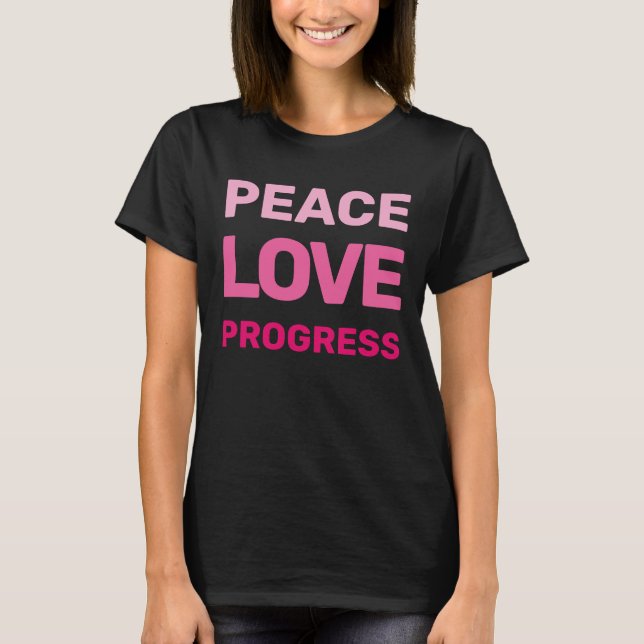 Camiseta Movimento Mãos Protestando Paz Progresso do Amor (Frente)