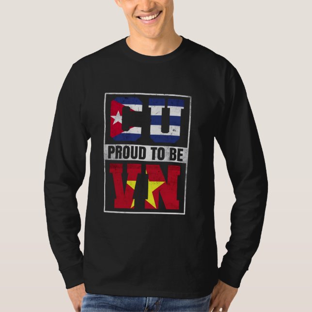 Camiseta Movimento vietnamita cubano e vietnamita orgulhoso (Frente)