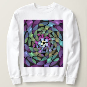 Camiseta Movimentos Coloridos Abstrato Trippy Fractal Art