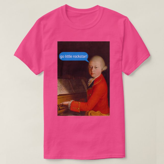 Camiseta Mozart é um pequeno astro (Frente do Design)