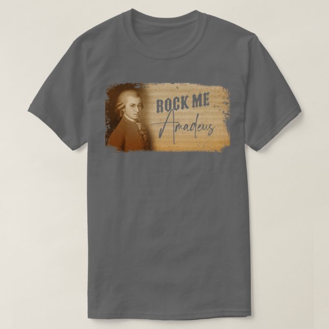 Camiseta Mozart Rock me Amadeus (Frente do Design)