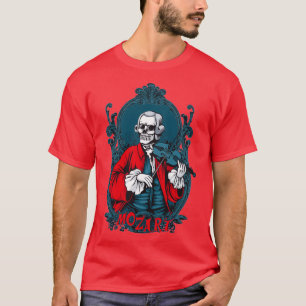 Camiseta Mozart Skull tocando Violino