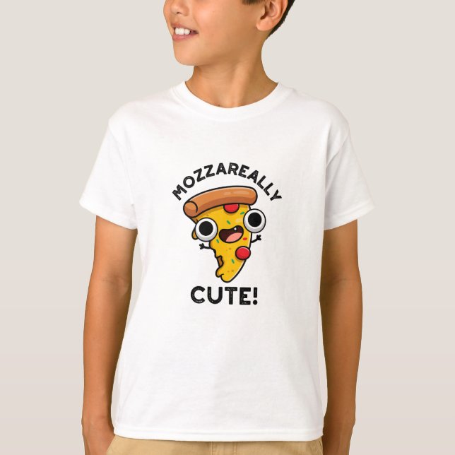Camiseta Mozza é muito bonito, Pizza Engraçada (Frente)