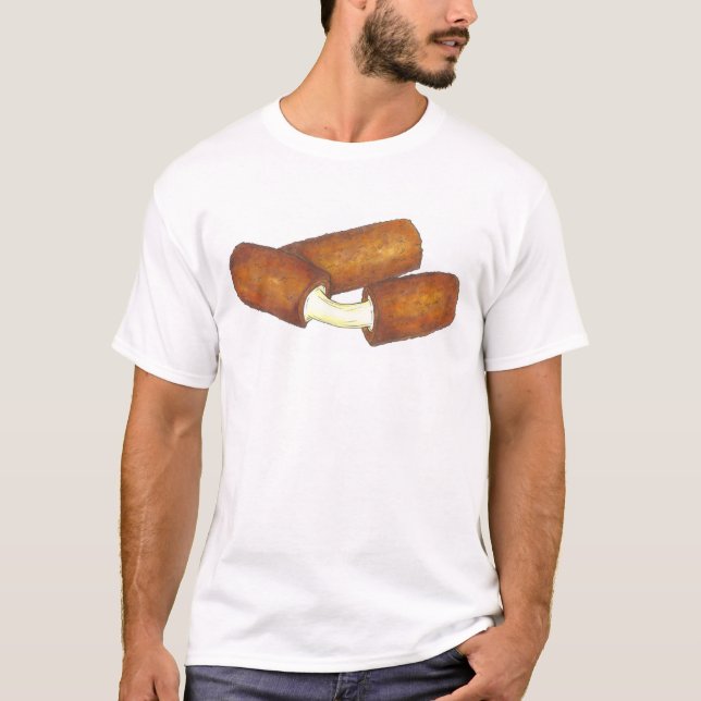 Camiseta Mozzarella Sticks Galhos de Comida (Frente)