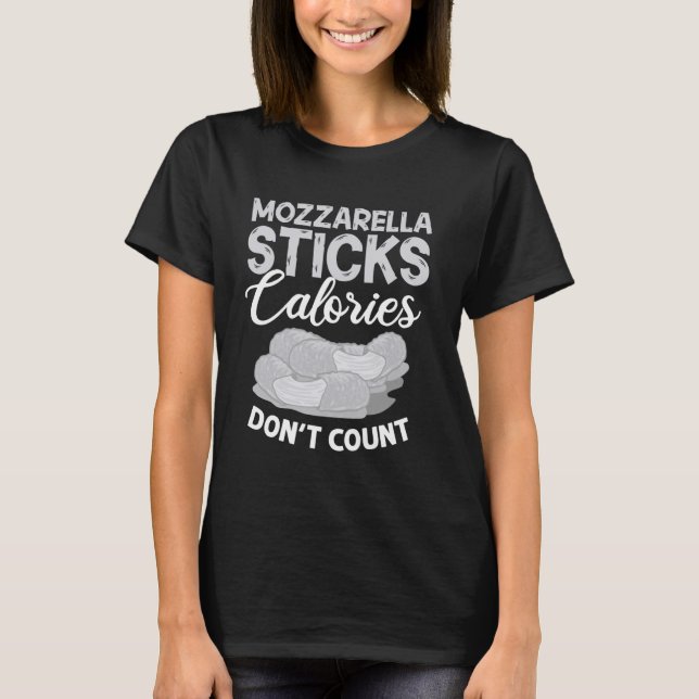 Camiseta Mozzarella Sticks Receita de Comida Engraçada (Frente)