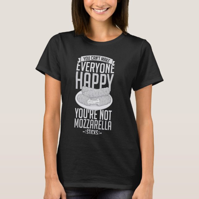 Camiseta Mozzarella Sticks Receita de Comida Engraçada (Frente)