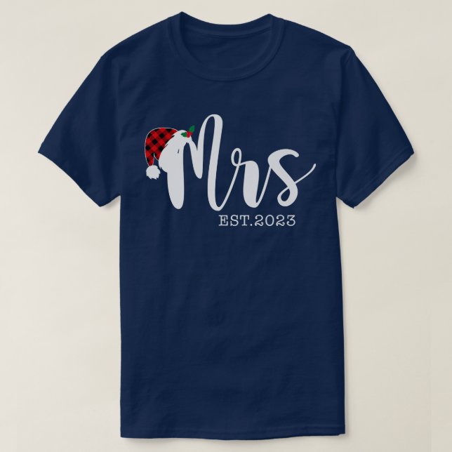 Camiseta Mr Claus & Mrs Claus Est (Frente do Design)