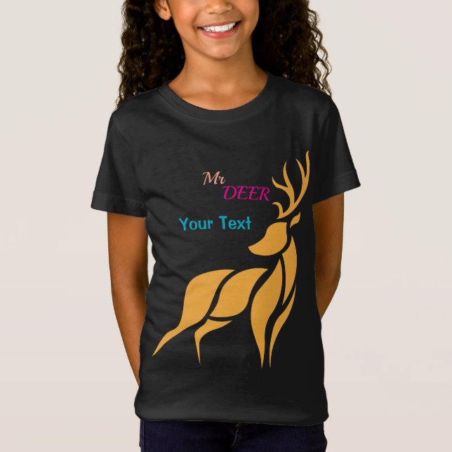 Camiseta Mr. Deer Graphic – Rustic Woodland Style (Frente)