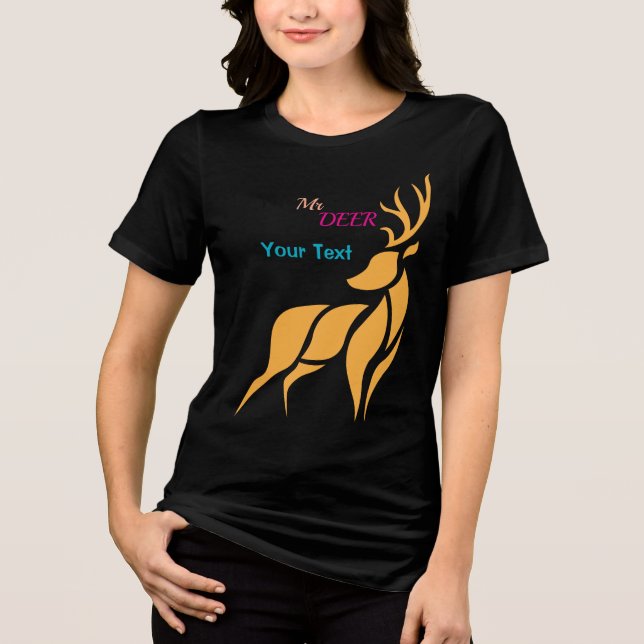 Camiseta Mr. Deer Graphic – Rustic Woodland Style (Frente)