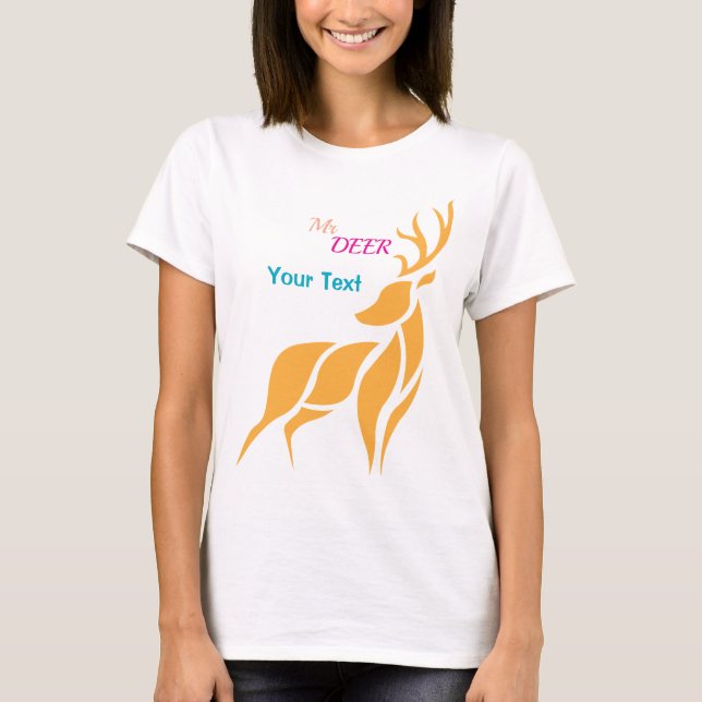 Camiseta Mr. Deer Graphic – Rustic Woodland Style (Frente)