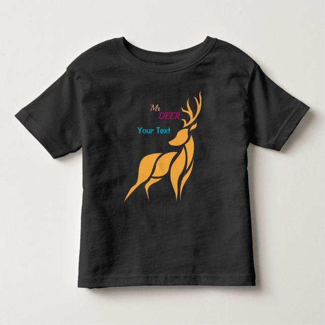 Camiseta Mr. Deer Graphic – Rustic Woodland Style (Frente)