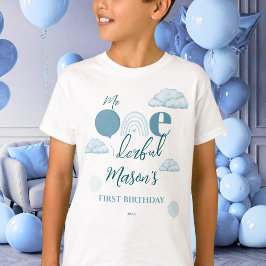 Camiseta Mr Onederful Blue Sky Cloud Boho First Birthday