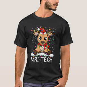Camiseta MRI Tech Christmas Reindeer Santa Claus Merry Xmas