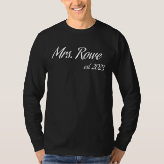 Camiseta Mrs. ROWE 2023 new bride bridal shower wedding