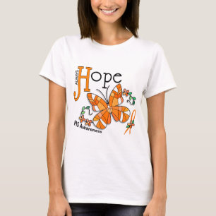 Camiseta MS da borboleta do vitral