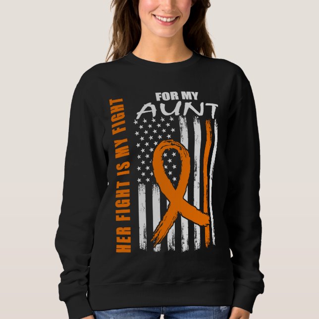Camiseta MS Family Fight Aunt Multiple Sclerosis American F (Frente)
