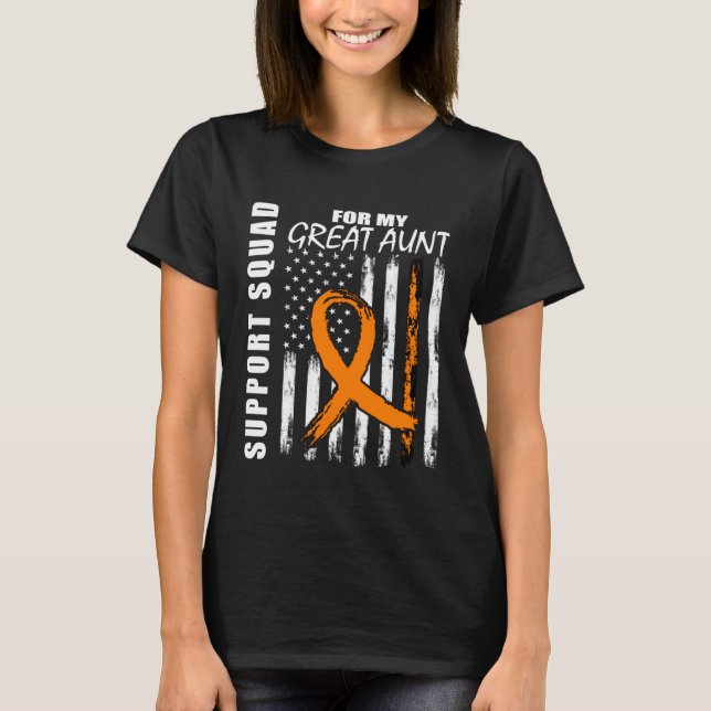 Camiseta MS Great Aunt Multiple Sclerosis Awareness Flag Fa (Frente)