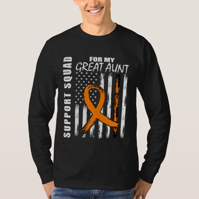Camiseta MS Great Aunt Multiple Sclerosis Awareness Flag Fa (Frente)