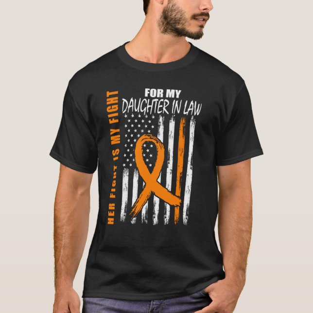 Camiseta MS Her Fight Daughter In Law Multiple Sclerosis Fl (Frente)