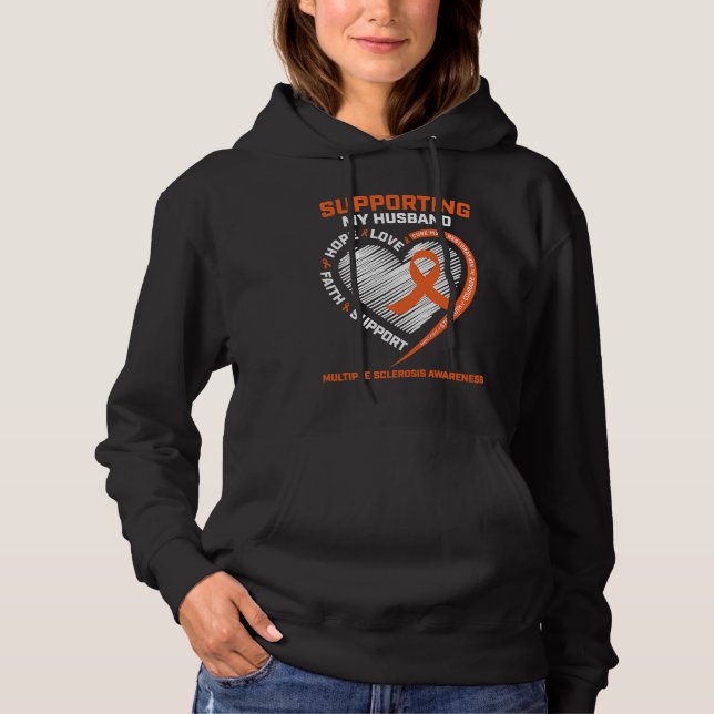 Camiseta MS  Husband Multiple Sclerosis  Wife MS Awareness (Frente)