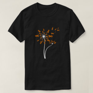 Camiseta MS Leucemia Sensibilização dos Rins Dandelion Or
