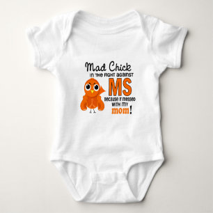 Camiseta MS louco da esclerose múltipla da mamã do pintin