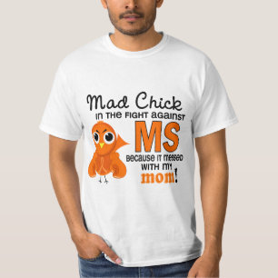 Camiseta MS louco da esclerose múltipla da mamã do pintin